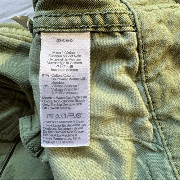 Madewell Garment Dyed Straight Cargo Pants Olive Green Utility Sz 29🧡 - Picture 10 of 11